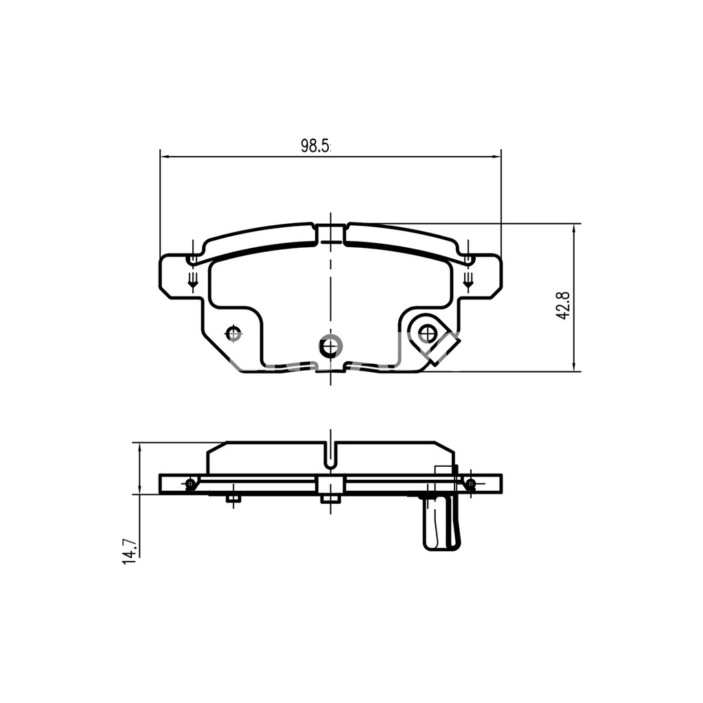 [P1044] PASTILLAS DE FRENO TRASERAS TIGGO 2 / CHERY K60