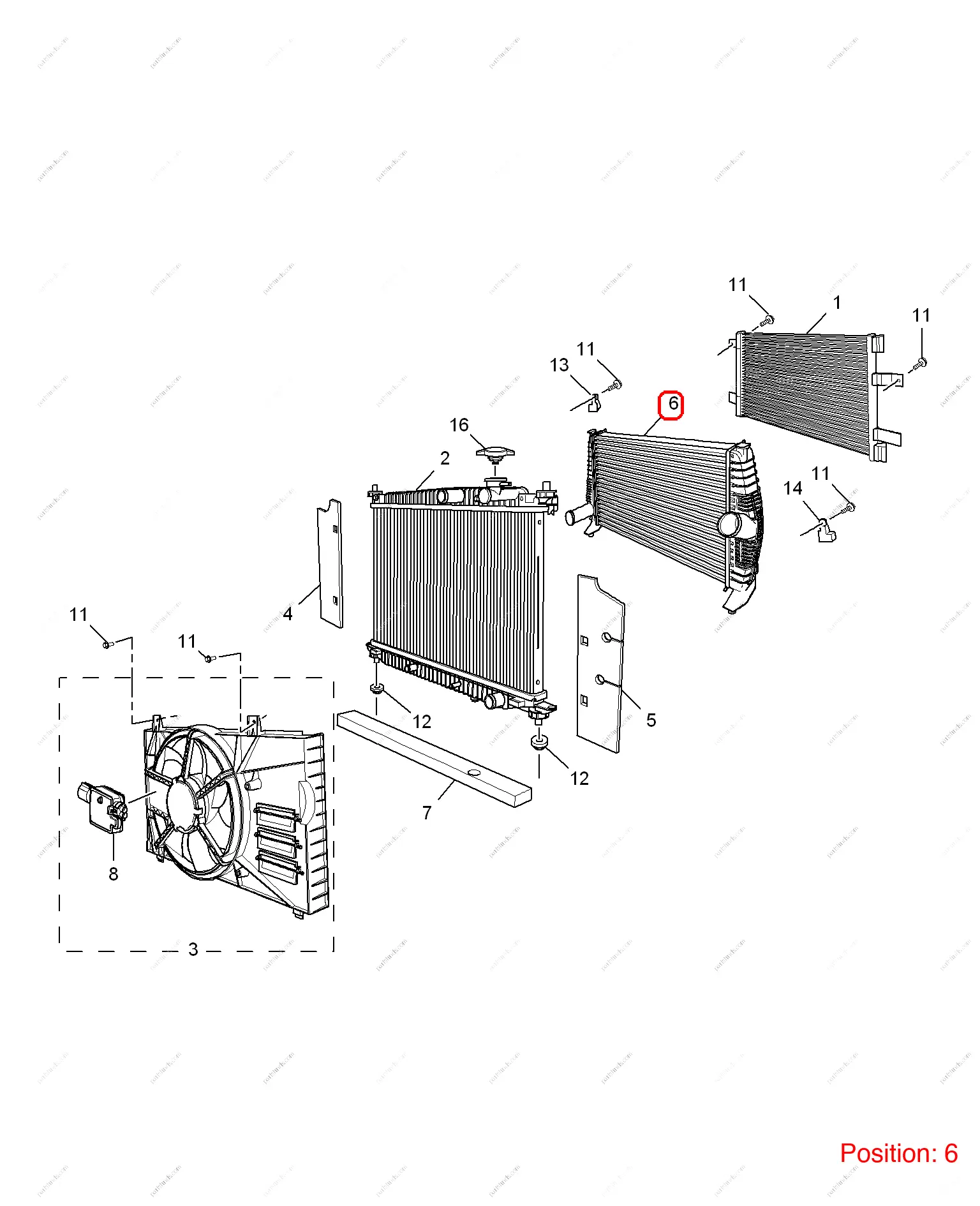 [MG-30037244] Intercooler MG Turbos MG 5 MG GT MG 350 GS HS RX5 MG 6 TURBO